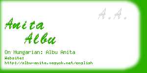 anita albu business card